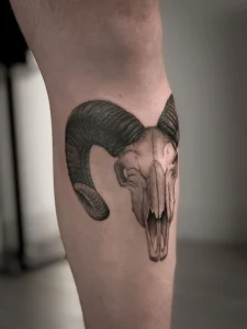 Ram skull realism tattoo by oleg.r.tattoo Calgary