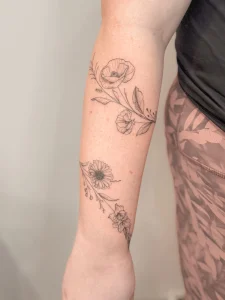 elegant-floral-forearm-tattoo-calgary