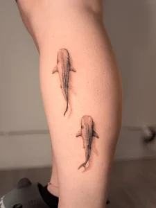 fine-line-shark-tattoo-calgary-leg